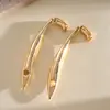 Pendientes Ovalados Florales de Metal Estilo Transfronterizo Europeo y Americano, Pendientes Irregulares Exagerados, Pendientes de Lujo Ligero de Gama Alta al por Mayor