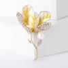 Broche de flor de hibisco simple y moderno estilo coreano, pétalos multicapa, temperamento de alta gama, ramillete, pin para cuello, venta al por mayor de fábrica grande