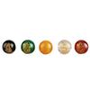 Cuentas de la Fortuna de Cinco Colores: Ágata Roja, Amarilla, Negra, Verde Cinco Elementos 5 Colores Redondas Sueltas 6-14mm Joyería para Riqueza y Suerte, Natural