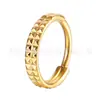Joyería para Piercing de Acero Inoxidable G23 Lado Plano Piedra Anillo Cerrado Anillo Simple para Nariz Anillo para Cartílago de la Oreja Pendientes