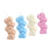 Molde de vela con fragancia de amor transfronterizo, bricolaje, plano 5, incluso dislocación, molde de silicona para vela con fragancia de amor, venta al por mayor