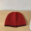 Gorro de Lana Estilo Universitario para Mujer Otoño e Invierno Cálido Gorro Tejido Gorro para el Frío Gorro sin Visera Color Sólido Versátil Cálido para Montar Gorro Cubeta