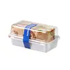 Caja de Empaque para Sándwich Cortada en Mitades Caja de Empaque Pastel Postre Hamburguesa Papel a Prueba de Grasa Caja Desechable para Almuerzo Horneado
