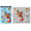 Decoraciones Navideñas de Amazon Transfronterizas Copo de Nieve Reno Pegatinas de Vidrio de Dibujos Animados de Ensueño Papá Noel Pegatinas Estáticas