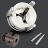 Mandril de tres garras autocentrante para apretar pulseras 50 65 80 Mandril para carpintería Torno en miniatura Cuentas de oración Punzón central redondo Pulido de jade