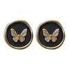 Pendientes negros para mujer, estilo vintage de Hong Kong, ligeros, lujosos, geométricos, avanzados, de metal, únicos, elegantes.