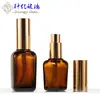 Botella Cuadrada Marrón de Aceite Esencial 10-100ml Gran Capacidad Dispensador Cosmético Cuentagotas Botella de Vidrio Botella de Muestra Medicinal