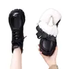 Botas de plataforma de moda estilo británico, botas de mujer cómodas y a la moda, nueva colección otoño/invierno 2026, con cordones, botas de cuero forradas de felpa