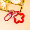 Llavero Creativo de Estrella de Cinco Puntas Hueca de Colores Hebilla de Puerta Giratoria Colgante Decorativo Creativo para Bolso Accesorios Hechos a Mano DIY
