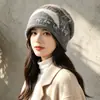 Gorro de Punto Retro Americano con Estrella y Letra, Holgado, para Hombres y Mujeres, Otoño e Invierno, Adelgazante de Rostro, Gorro para Clima Frío, Cubre-cabeza, Protección para los Oídos, Gorro Caliente