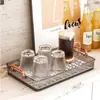 Bandeja para Juego de Té de Lujo Ligero Estante de Almacenamiento para el Hogar Soporte para Tazas Soporte para Tazas de Té Vasos de Vidrio Soporte para Vasos con Drenaje