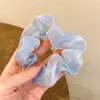 Scrunchie de Gasa de Color Sólido Simple y Elegante Malla para Cola de Caballo Cuerda para el Cabello Banda Elástica Accesorio para el Cabello