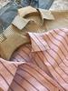 ¡A principios de otoño, las camisas deben guardarse!!! Camisa de rayas holgada de perfil adelgazante de largo medio y manga larga a la moda para mujer