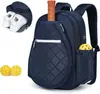 Mochila Deportiva para Tenis al Aire Libre Acolchada para Pickleball con Compartimento para Zapatos y Bolsillo Impermeable Bolsa para Raquetas de Pickleball
