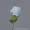 Flor Artificial Rosa Redonda de Cabeça Única Rosa de Seda Adereços para Cenário de Casamento Decoração de Vitrine de Shopping Entrega Direta da Fábrica