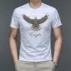 Mingdi Ratón Camiseta de Verano Nueva para Hombre Estilo Coreano Estampada Camiseta Juvenil para Hombre Moda Tendencia Manga Corta Cuello Redondo Camiseta Superior