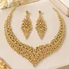 Moda Europeia e Americana elegante vestido de jantar de noiva colar de diamantes brincos de corrente de clavícula generosos exagerados conjunto joias atacado