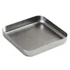 Plato para Buffet de Olla Caliente de Acero Inoxidable Retro, Plato Apilable, Plato Dorado para Preparación de Barbacoa, Plato para Carne de Res, Plato para Preparación, Plato de Cena