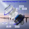 Luz de Ancla LED para Barco Marino, Yate, Navegación con Carga Solar, Material de PC, Resistente al Agua y al Polvo para Luces de Barco de Proa y Popa