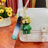 Llavero de oso mecánico luminoso degradado electrochapado genial de dibujos animados, colgante creativo para bolso, llavero, pequeño regalo al por mayor