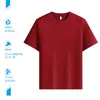 Camiseta de Trabajo de Gama Alta Cuello Redondo Personalizada Holgada para Pareja Manga Corta Corporativa Unisex Camisa Cultural con Bordado Impresión al Aire Doble Cara