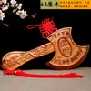 Sala de Estar Autêntica Pingente de Machado de Madeira Pêssego Pequeno Mudança Casamento Sentado Fu Chunzheng Ornamentos de Casa na Cidade Casa Nova Artesanato de Machado