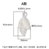 Colgante de hoja lisa de plata maciza s925 adorno de hoja accesorio de flor de rosa para abalorios y ensartado DIY accesorio de plata