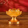 Portavelas de Loto de Colores Lámpara Frontal de Buda Estante para el Hogar Lámpara Larga Brillante Portavelas de Mantequilla Adornos Creativos
