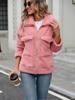Terciopelo flash 2024 ropa de mujer transfronteriza otoño e invierno nuevo Amazon Europa y Estados Unidos solapa holgada bolsillo grande cremallera abrigo de felpa