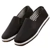 Zapatos de Tela del Viejo Pekín para Primavera y Otoño, Zapatos Ligeros de Suela Suave Transpirables sin Cordones para Hombre, Tenis Casuales