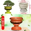 Molde de Vaso de Flor de Cimento Redondo Estilo Europeu Espessado Bonsai Concreto Fundido Ferramenta de Moagem Modelo de Plástico Coluna Romana Molde