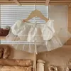 Falda de Malla con Encaje Bordado Floral Estilo Nuevo Ins Coreano 2026 para Niña Pequeña Falda Media Linda de Moda