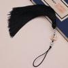 Abanico redondo de perlas borla antigua estilo corte baba oreja colgante diy abanico plegable cheongsam falda de cara de caballo adornos de oreja de alta calidad