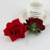 Pasador de Terciopelo con Borde Enrollado de Flor de Rosa Transfronterizo Pasador de Novia Rojo Retro Accesorios para el Cabello de Flores Artificiales Tocado de la Dinastía Han