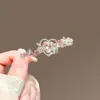Exquisito Clip para el Cabello de Corazón Dulce y Fresco con Pedrería para Mujer Diseño de Nicho Sentido Lateral Clip para Flequillo Pelo de Bebé Pasador de Temperamento Accesorios para el Cabello