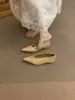 Zapatos Individuales Caqui de Punta Fina Estilo Retro con Suela Plana para Mujer Zapatos de Mujer 2026 Otoño Nuevos Zapatos Franceses de Suela Blanda para Viajar al Trabajo Mujer