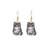 Aretes Divertidos Transfronterizos de Gatito Lindo de Dibujos Animados Aretes Creativos Atmosféricos Aretes de Animales Japoneses y Coreanos Venta al por Mayor Europea y Americana