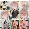 Camisetas de Manga Curta Femininas 1688 Atacado, Camisetas Excedentes de Comércio Exterior, Tops Femininos, Dropshipping de Peça Única, 9,9 com Frete Grátis, Atacado de Excedentes