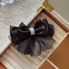 Pasador de Pelo con Lazo de Organza Estilo Coreano, Pasador de Pelo de Perlas de Alta Gama Multicapa en la Parte Posterior de la Cabeza, Tocado Dulce Elegante Estilo Nuevo
