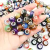 1 contas de cor olho de gato degradê 8X13 furo 5mm resina colorida furo grande com furo para passar fio pulseira DIY contas espaçadoras contas soltas acessórios