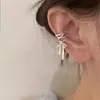 Arete de Clip para Oreja con Lazo de Cinta Sin Perforación para Oreja Mujer Nuevo Ligero Lujo Sensación de Alta Gama Estilo Ballet Nicho Clip para Oreja Arete Arete