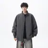 Jaqueta de voo estilo americano para homens, novo modelo primavera e outono 2026, jaqueta baseball de trabalho com gola alta masculina, roupa de outer wear de outono