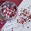 Ballena pequeña DIY cáñamo de flujo pegamento de goteo serie navideña copo de nieve brillante árbol de Navidad purpurina mixta materiales de producción DIY