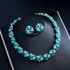 Conjunto de Duas Peças, Conjunto de Três Peças de Colar e Brincos da Moda Popular Europeia e Americana Transfronteiriça, Acessórios para Casamento de Noivas, Conjunto de Vestidos para Mulheres Atacado