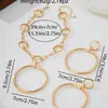 Pendientes y Conjunto de Collar Geométricos Grandes Exagerados Personalizados de Venta Caliente Transfronteriza Adecuados para que las Mujeres los Usen en Fiestas Callejeras