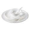 Hotel Club Configuração de Mesa Conjunto de Porcelana Óssea Caixa de Banquete Chinês Tigelas e Pratos com Borda Dourada Conjunto de Nove Peças Louça de Hotel Luxo Acessível