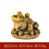 Adorno de Sapo Dorado de Cobre, Sapo de Tres Patas, Sapo Dorado, Regalo de Apertura de Tienda, Decoración para Sala de Estar y Oficina