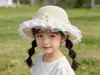 Sombreros para Niños Primavera y Verano Sombreros de Paja para la Playa Borde de Encaje Sombreros de Sol para Niñas Bebés Ala Ancha Protección Solar Sombreros de Sol de Paja