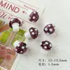 [creme de bolo] contas de vidro de cogumelo contas soltas contas feitas à mão pulseira colar DIY acessórios de joias materiais