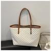 Bolso de mano vintage de gran capacidad para mujer, primavera y verano 2024, moderno y elegante, bolso de hombro grande a juego.